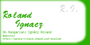 roland ignacz business card